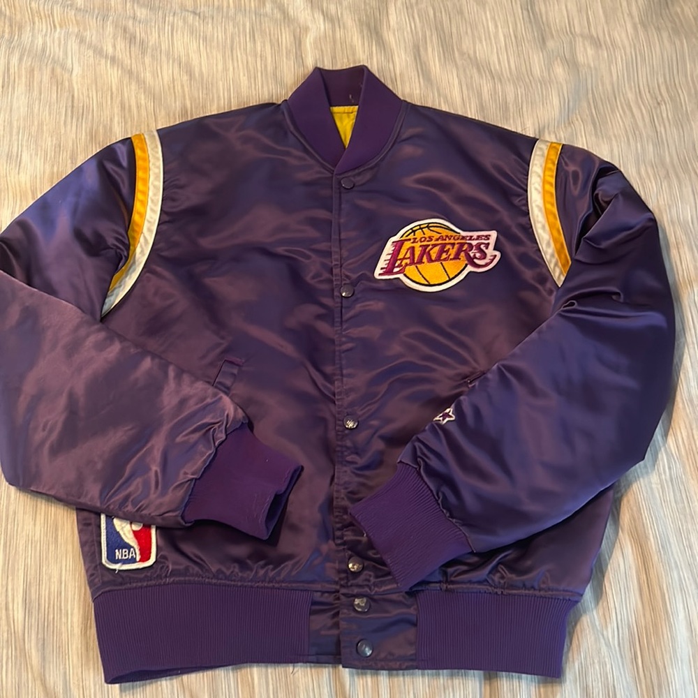 Vintage 1980s Los Angeles Lakers Satin Starters Jacket